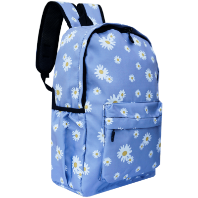 Rucsac școlar Margarete, 1 compartiment, model floral, 41x27x12 cm